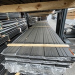 Ca. 50x Zweeds rabat zwart gecoat, 16x195mm, lengte 400cm